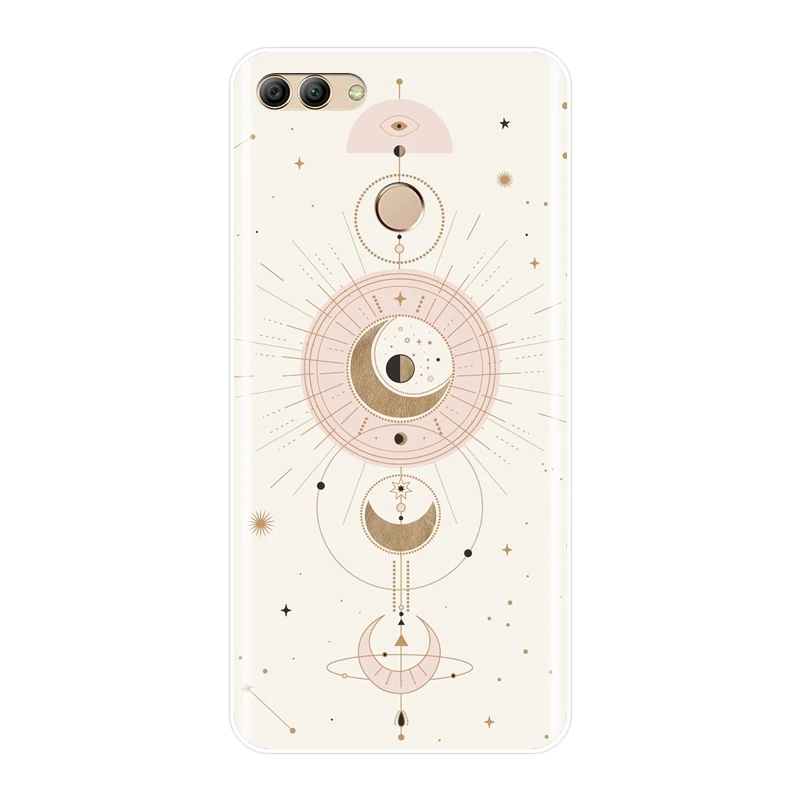 ТПУ силиконовый чехол для телефона huawei Y3 Y5 Y6 II Y7 2017 Pro Art Star Space мягкая задняя крышка