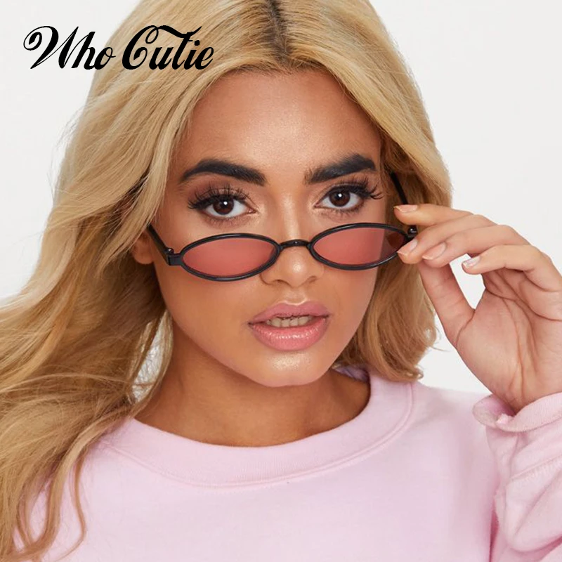 WHO CUTIE 2018 обтягивающие солнцезащитные очки для женщин фирменный дизайн Ретро