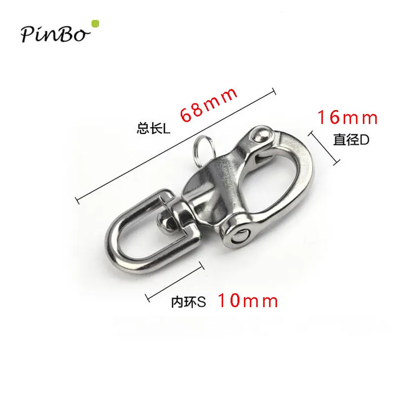 

70mm 316 Stainless Steel Swivel Shackle Quick Release Boat Anchor Chain Eye Shackle Swivel Snap Hook for Marine Architectural
