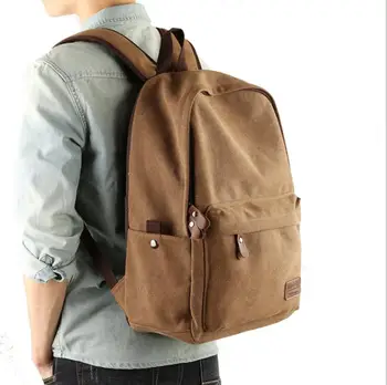 

yesetn bag 101416 mens fashion canvas leisure backpack bouble shoulder bag