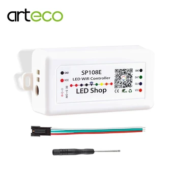 

5V~24V SP108E WIFI LED Controller WS2812B WS2811 WS2801 LED WiFi Controller,iOS Android App Wireless Remote Control for SK6812