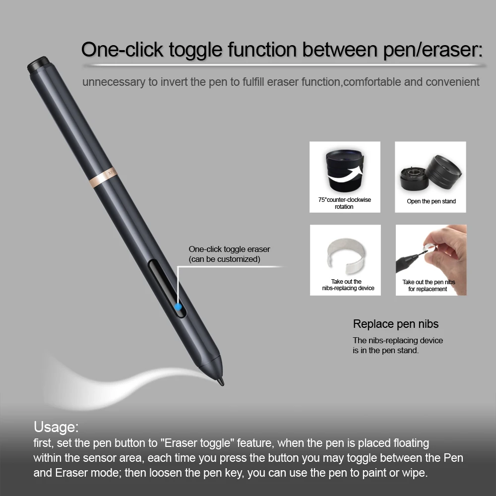 xp pen pn03 triangle battery free passive stylus for xp pen star