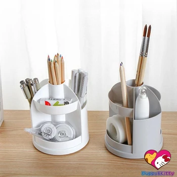 

Makeup Organizer Box Brush Holder 360degree Rotating Simple Multi-purpose Rotating Desktop Rack Pen Holder Small Storage Shelf29