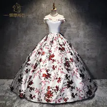 100%real 18thcentury royal court white/black cosplay ball gown medieval dress Renaissance gown queen Victorian Belle Ball gown