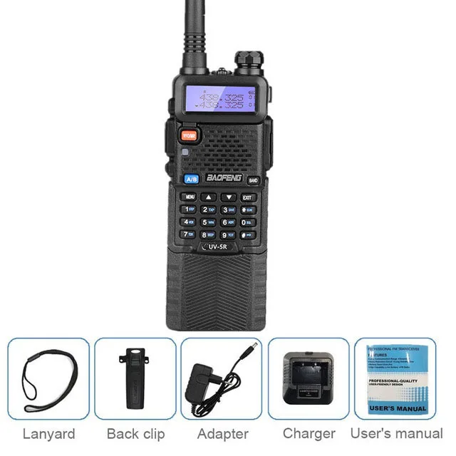 BAOFENG UV-5R 8 Вт иди и болтай Walkie Talkie “иди и 3800 мАч двухдиапазонный передатчик УКВ Любительское радио, Си-Би радиосвязь станция коротковолновым приемником скремблер сканер VOX - Цвет: 1pcs