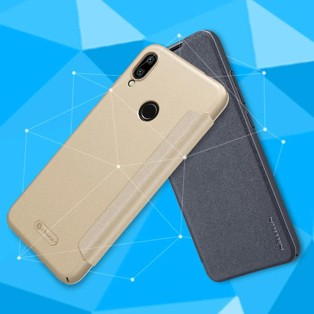 Чехол NILLKIN для Xiaomi Redmi Note 7 роскошный кожаный чехол с откидной крышкой Жесткий
