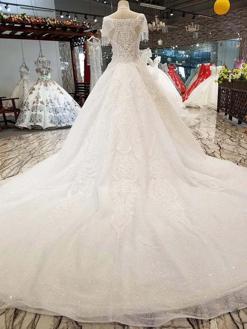 AXJFU принцессы белый цветок свадебное платье лук свадебное платье ручной работы свадебное платье с жемчугом 100% настоящая фотография 31400