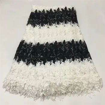 

2019 High Quality African Lace Fabric guipureTeal Milk Silk Lace French Tulle Lace Fabric For Nigerian Wedding Dress E83-74