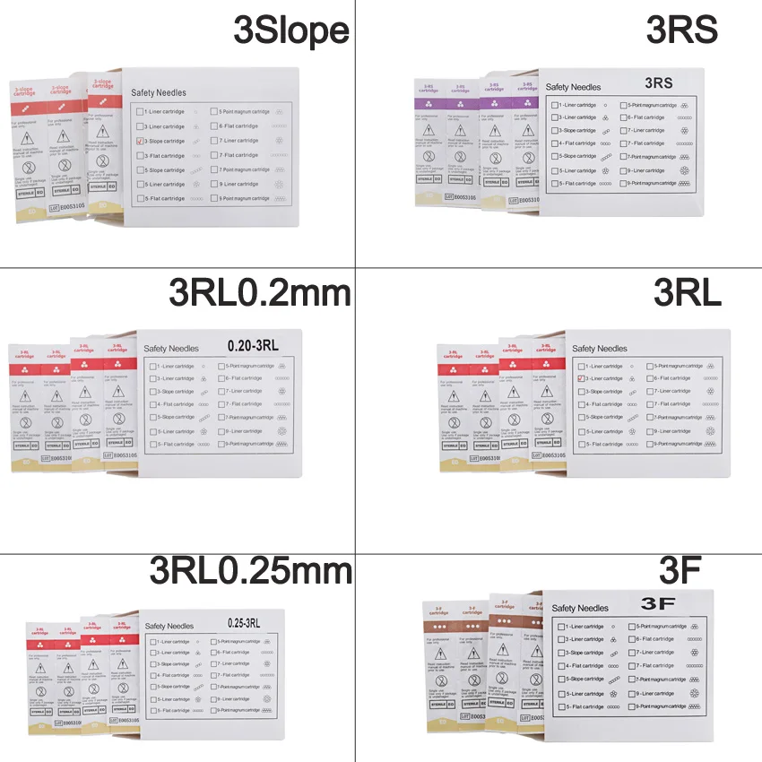 Картридж для татуировки набор игл 3RL RS SF F 50 шт. карандаш для бровей и губ постоянный макияж микроволокна иглы ручка блок питания
