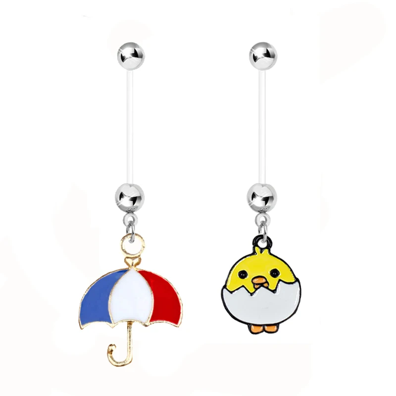 

1PC Flexible Fashion Cute Baby Navel Piercing Pregnant Belly Rings Body Piercing Jewelry Belly Button Rings Pregnancy Women
