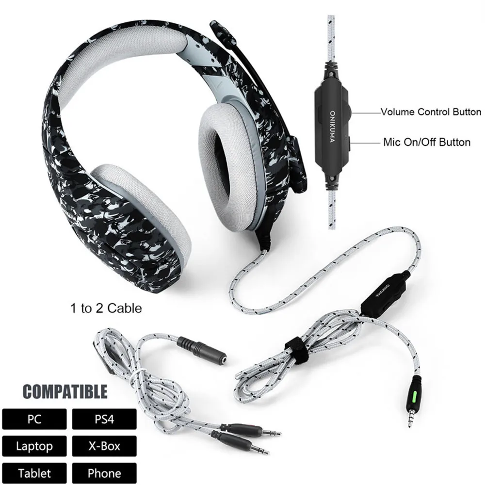 Onikuma k1 ps4 gaming headset casque com