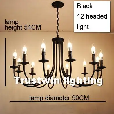 Черный Изогнутый простой люстра светильник светодиодный подвесной светильник минимализм 6 8 10 12 светильник s Железный Люстра светильник лампа - Цвет абажура: black 12 head light