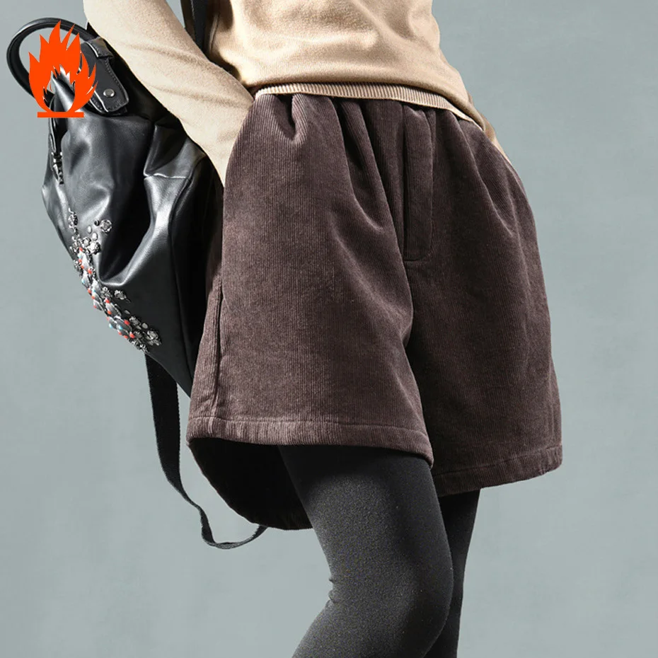 Женские вельветовые ботинки с вырезами, короткие для женщин, большие свободные карманы на осень-зиму 80536