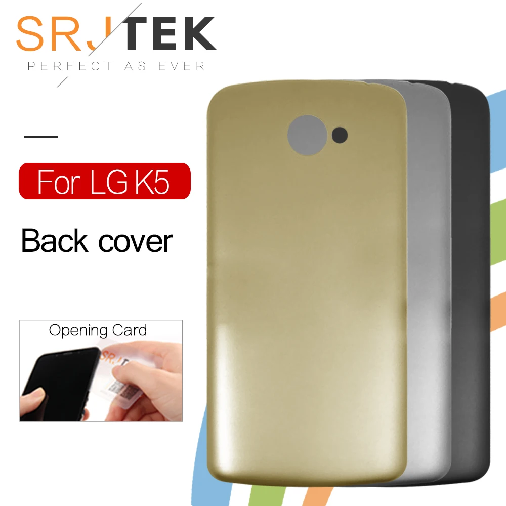 

SRJTEK Battery Back Cover For LG K5 Battery Back Cover Housing case Rear Door With Logo Replacement Parts