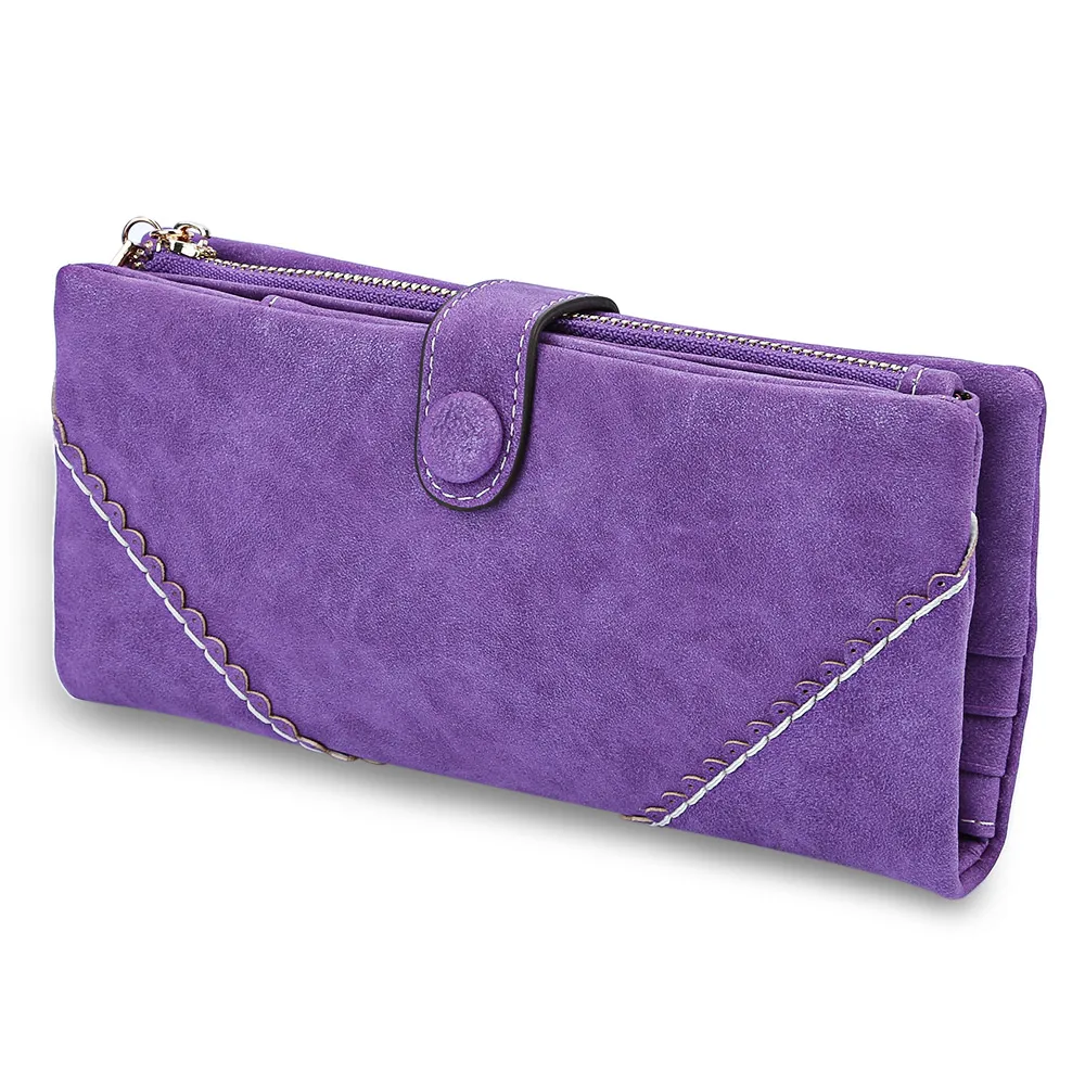 5 Colors Lovely Lady Long Purse Leather Women Lace Wallets Zipper Thin Long Card Holder Bag Coin Purse Matte Hasp Clutch Wallets