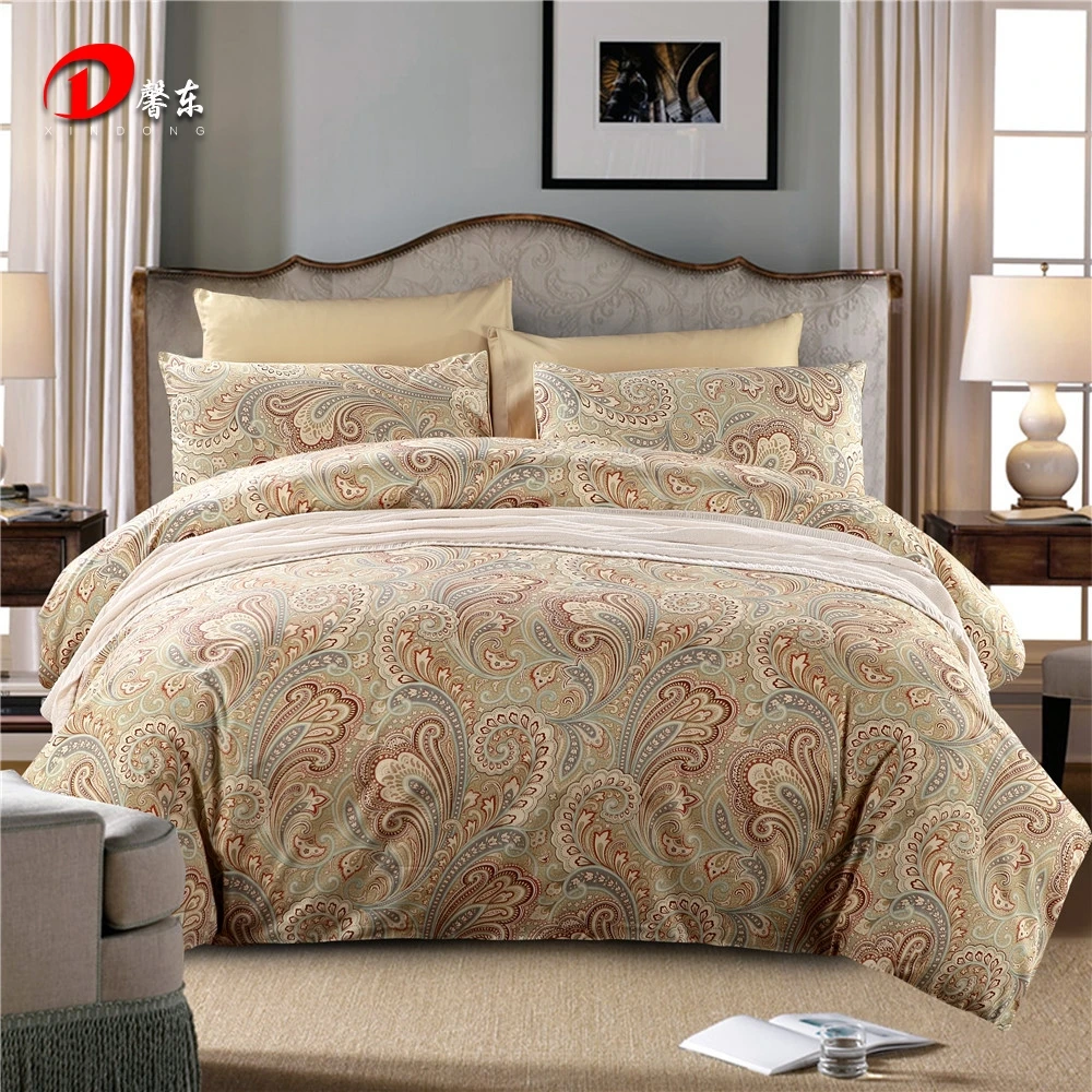 Big Wave Satin Bed Set Luxury Egyptian Cotton Bedding Set
