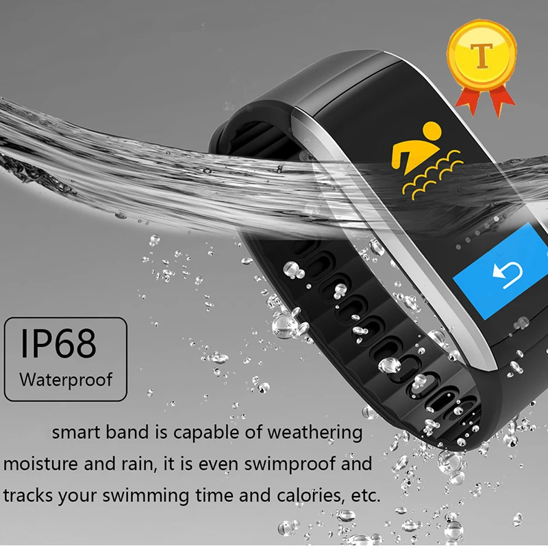 Лидер продаж IP68 плавание gps SmartBand фитнес-браслет с пульсометром трекер активности Смарт-браслет PK mi band 2 3