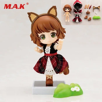 

Fairy Tale 10cm Q.Ver. GSC Little Red Girl (Real Fabric Clothes) PVC Anime Action Figure Little Red Riding Hood Anime Doll Toys
