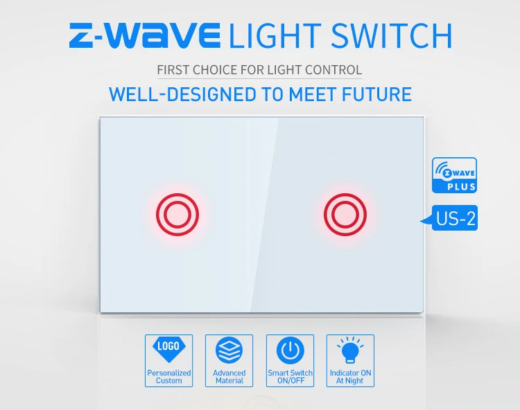 НЕО Coolcam Умный дом Z-Wave плюс 2ch нам свет переключатель совместим с Z-Wave серии 300 и 500 серии домашней автоматизации