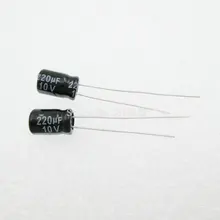 20 шт./лот 220 мкФ 10 V Алюминий электролитический конденсатор, алюминиевая крышка, 10В 220 мкФ 4*7 электролитический конденсатор с алюминиевой крышкой
