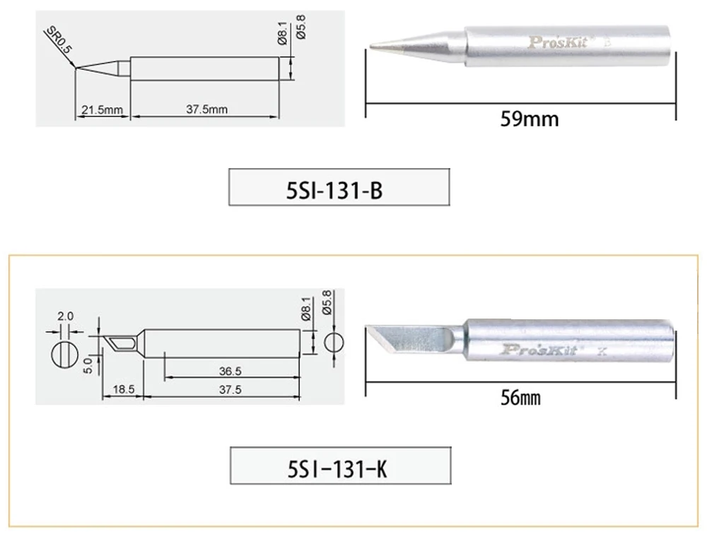 Pro'skit 5SI-131G B/K/2C/3C серия паяльник головка и керамический нагревательный сердечник компонент аксессуары