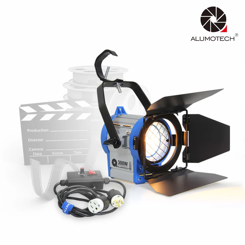 Диммер ALUMOTECH + 300 Вт как ARRI лампа френеля для студийной видеокамеры осветительное