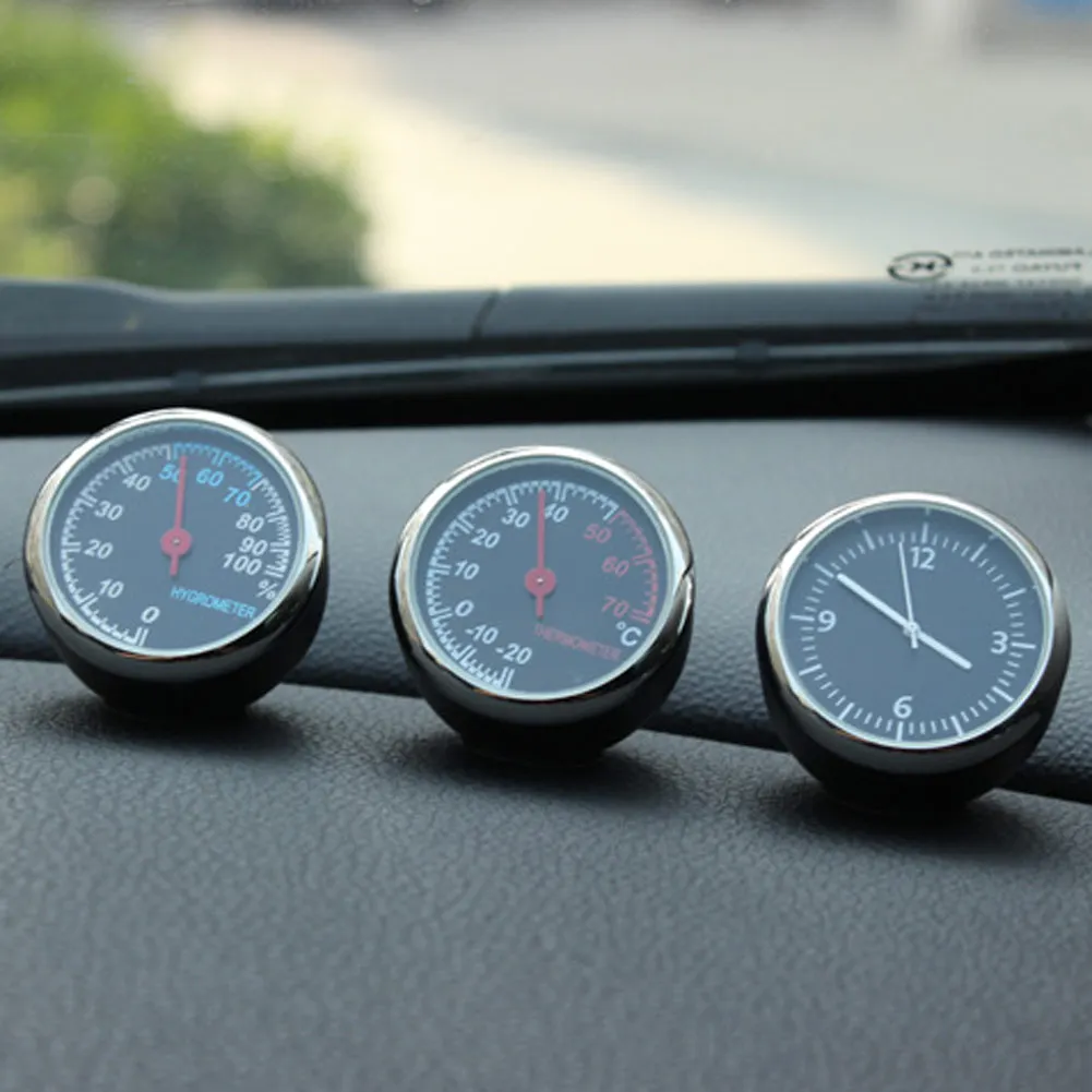Hasil gambar untuk PAKET DEKORASI INDOR MOBIL DASBOR Hygrometer Quartz Clock Thermometer 3PCS