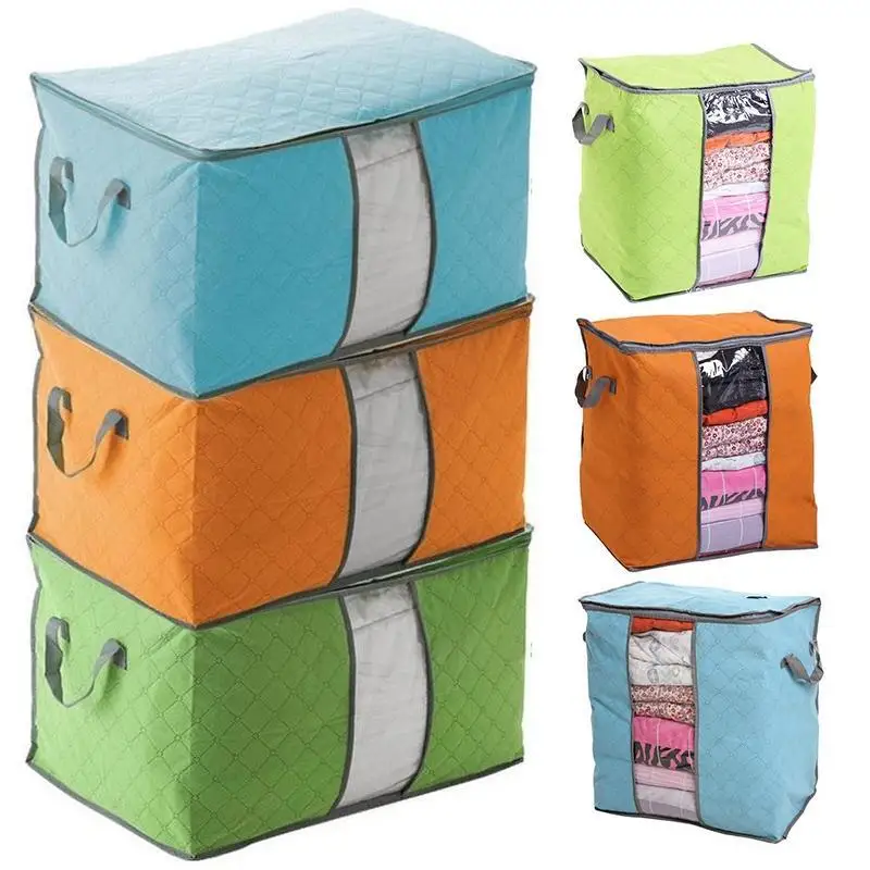 Storage Bag for Clothing/quilt Non-woven Bamboo Charcoal Quilt Bedding Organizer Case | Дом и сад