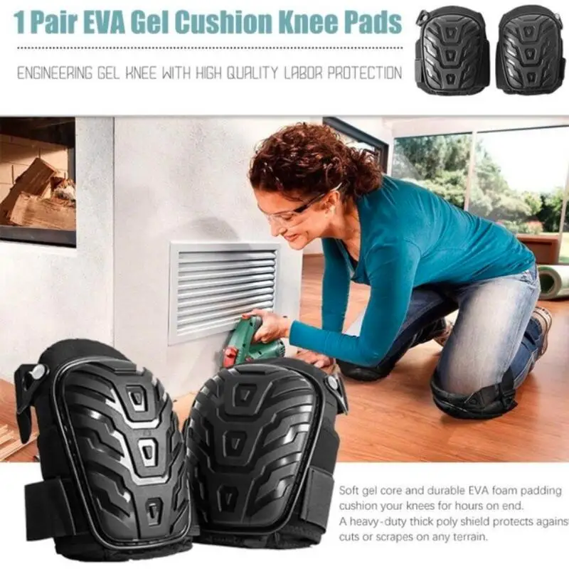 

1 Pair Knee Pads for Work With Heavy Duty Foam Padding Workplace Safety Self Protection For Gardening, Cleaning and Construction