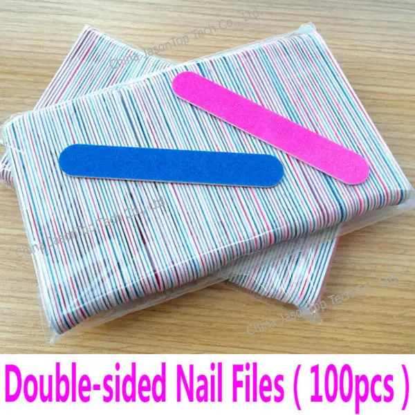 

100pcs Mini Nail Files Nail Art Tools Artificial Nail Sandpaper Disposable Cuticle Remover Buffers Slim Crescent Grit Callus
