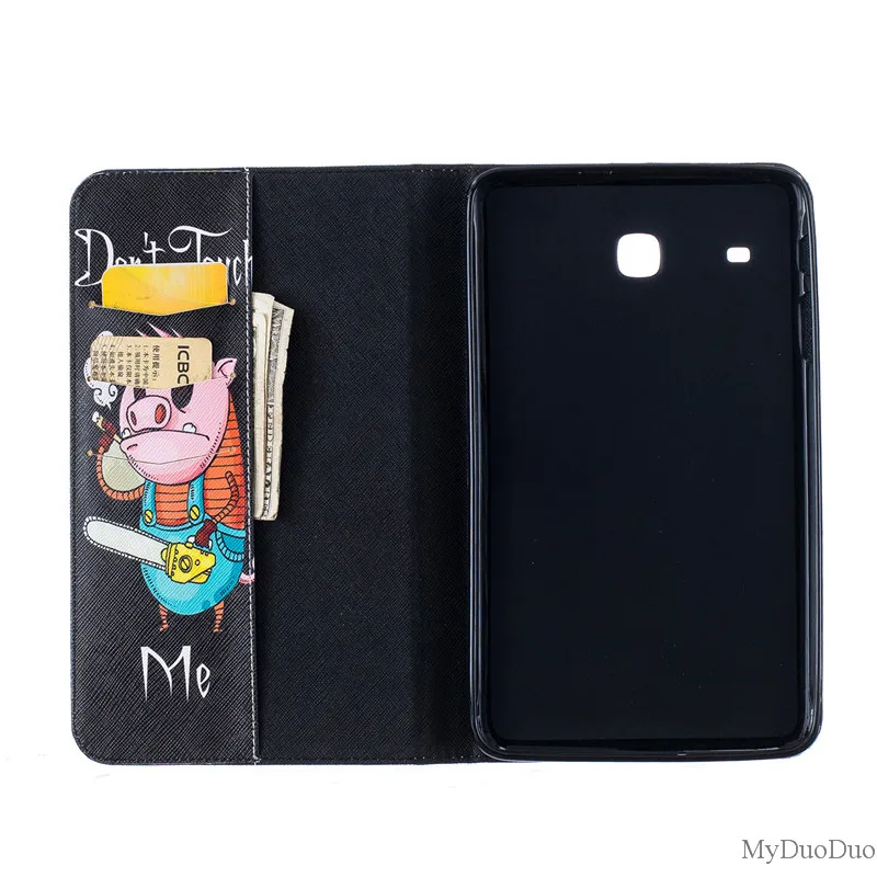 For  Samsung Galaxy Tab E 8.0 SM-T377 T375 T377V  Tablet Case Cover Boy Girls  Cartoon Bear  Butterfly Wallet PU Leather Case  (20)