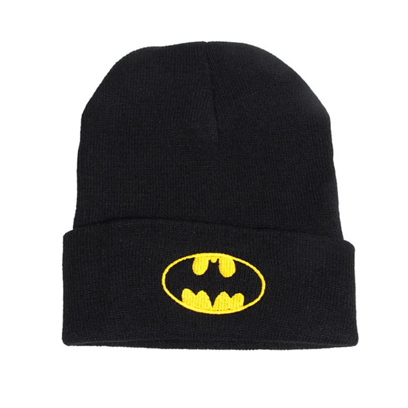 Novelty Winter Cap Soft Comfortable Acrylic Wither Hats Batman Logo