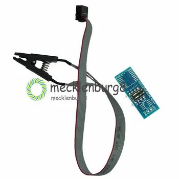 

SOIC8 SOP8 DIP8 Format Flash Chip IC Test Clips Socket Adpter BIOS 24 25 93 USB Programmer Programable For TL866CS TL866A