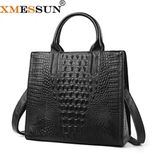 Xmessun из натуральной кожи сумка под крокодиловую кожу сумка Для женщин Аллигатор с анималистическим принтом, кросс-боди H83