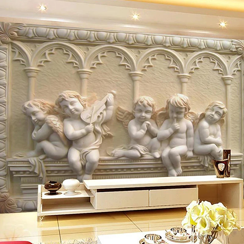 

Custom European Style 3D Embossed Photo Wallpaper Sofa TV Background Mural Papel De Parede 3D Murals Wall Papers Roll Home Decor