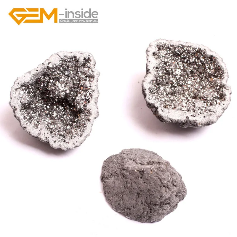 

30x45mm Cornucopia Titanium Crystals Agates Druzy Quartzs Geode Gem Stone Dyed From Raw Amethysts Pendant Beads 3 Pcs