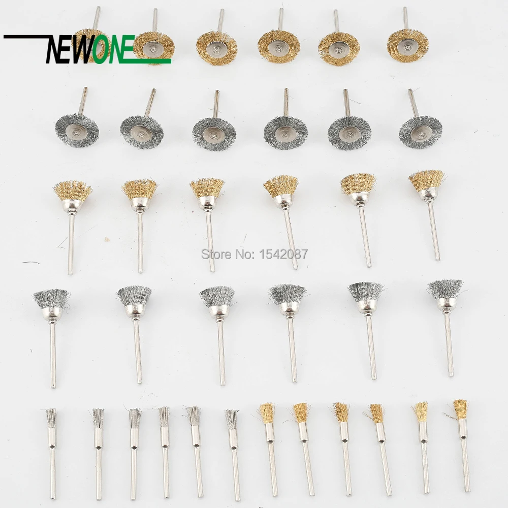 

36Pcs Brass Steel Wire Brush Polishing Wheels Set Kit for Dremel Rotary Tool New Best Quality