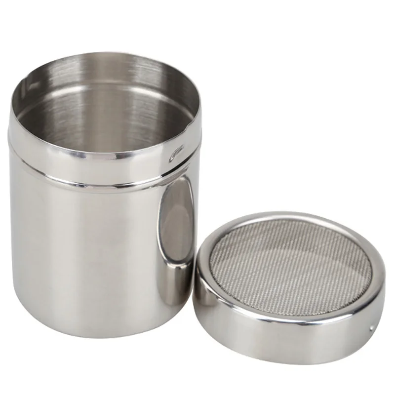 Stainless Steel Flour Sifter Icing Sugar Dredger Chocolate Coffee Powder Shaker Spice Dispenser