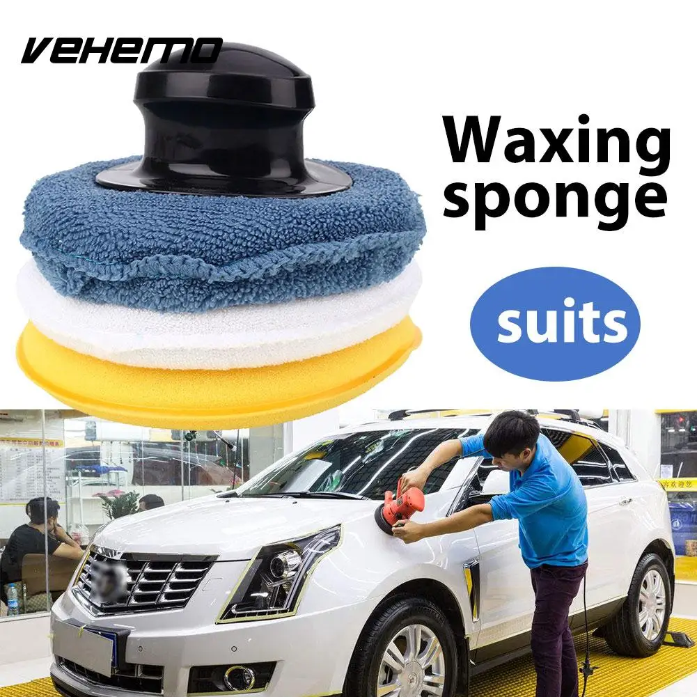 Vehemo Premium Waxing Sponge Car Styling Multicolor Buffing Pad