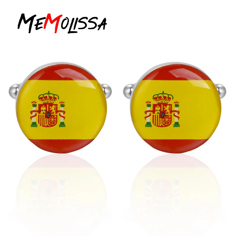 Manschettenknöpfe Spanien Flagge Spain Flag,Cufflinks 1 Paar Gift Box,Neu 