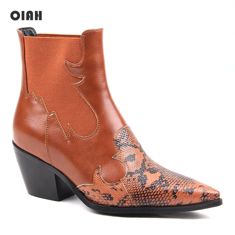 

2019 Autumn Winter New Fashion Slip-On Retro Woman Ankle Boots for Women Square Heel Women Shoes Western High Heel Boots Woman