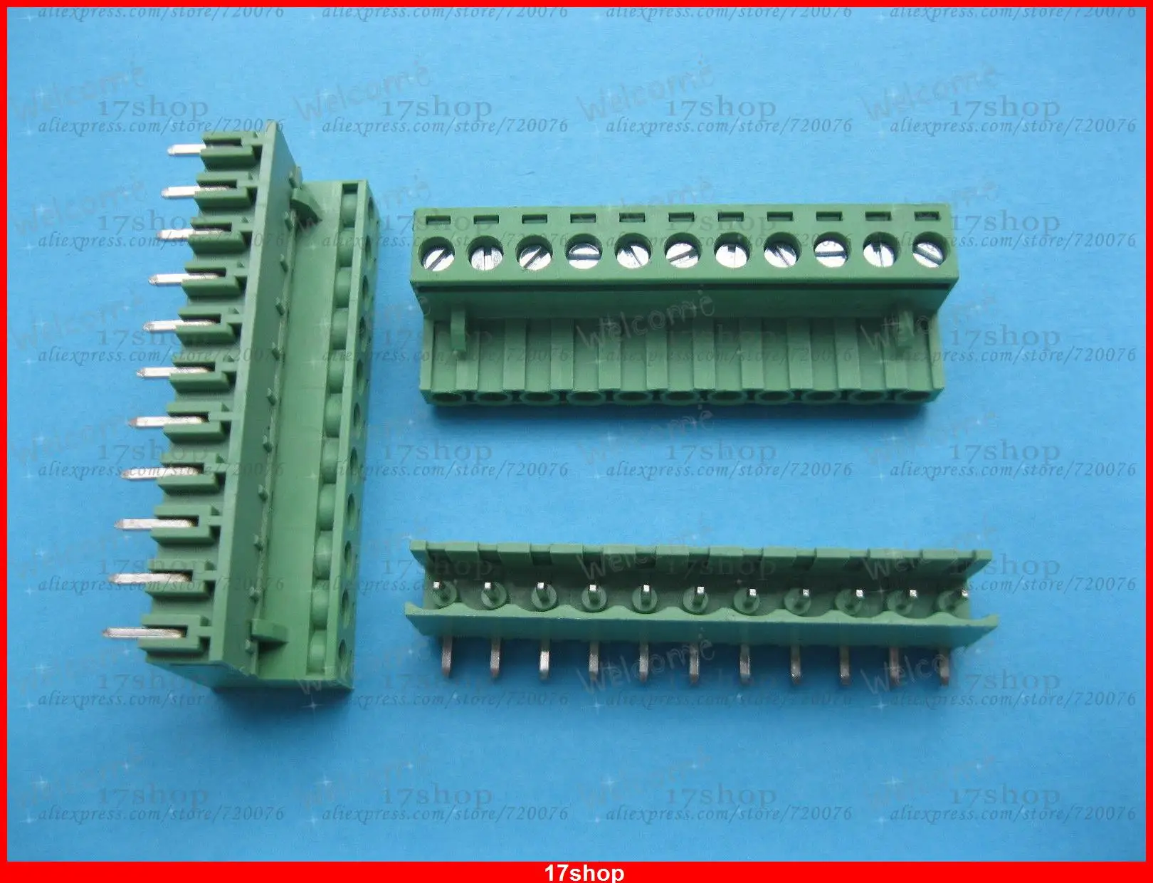 60 Pcs 5.08mm Angle 11 Way/pin Screw Terminal Block Connector Pluggable