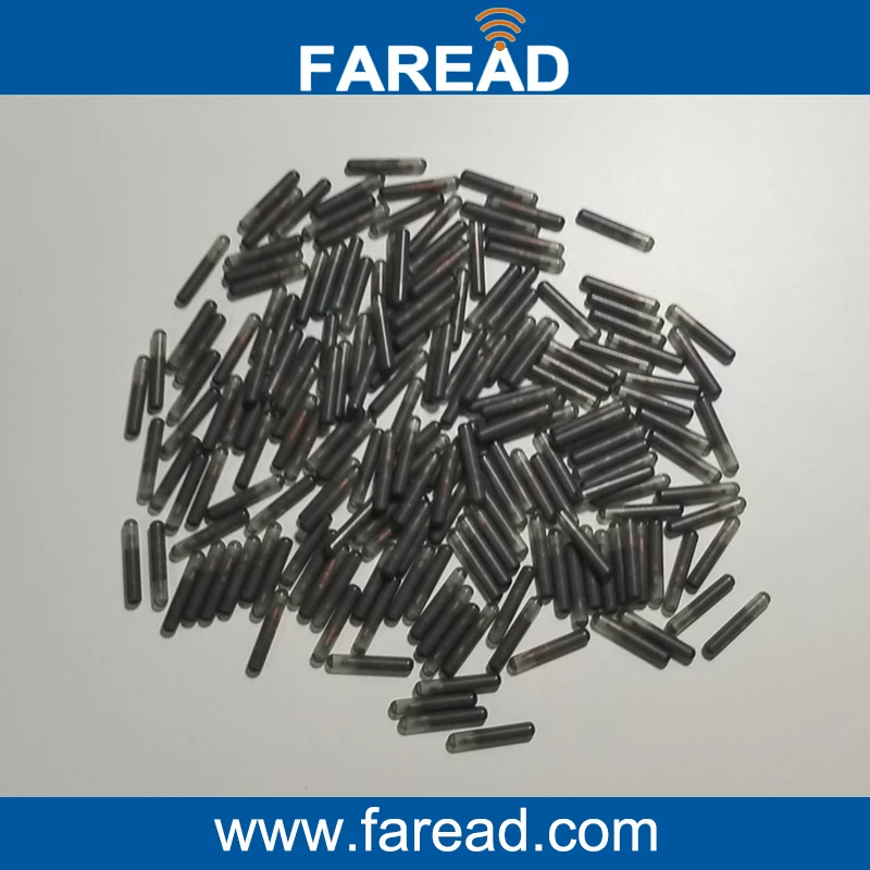 X60pcs 125 кГц чип UID 2*12 мм Q5 T5577 RFID животное Стекло транспондер для идентификации