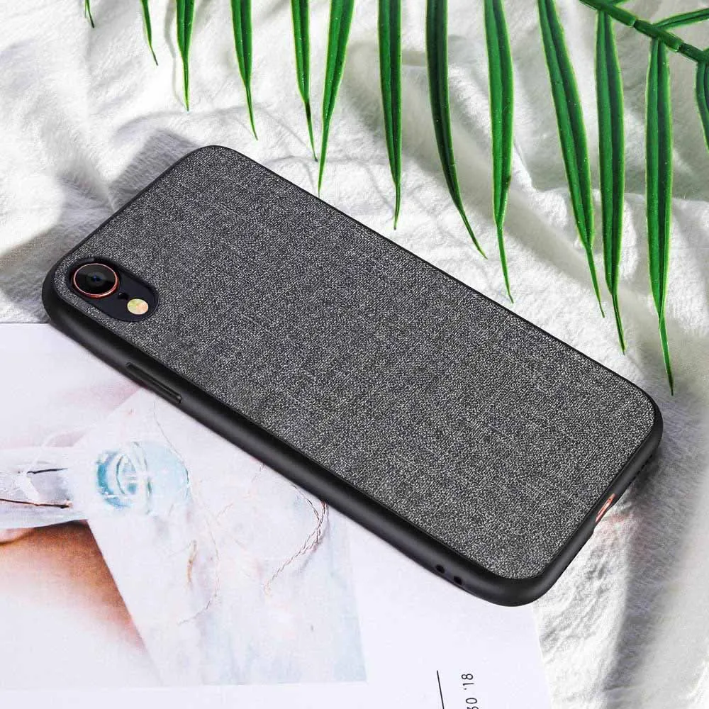 CASEIER тканевый чехол для телефона iPhone 7 Plus 8 XR XS MAX деловой 6 6S задняя крышка