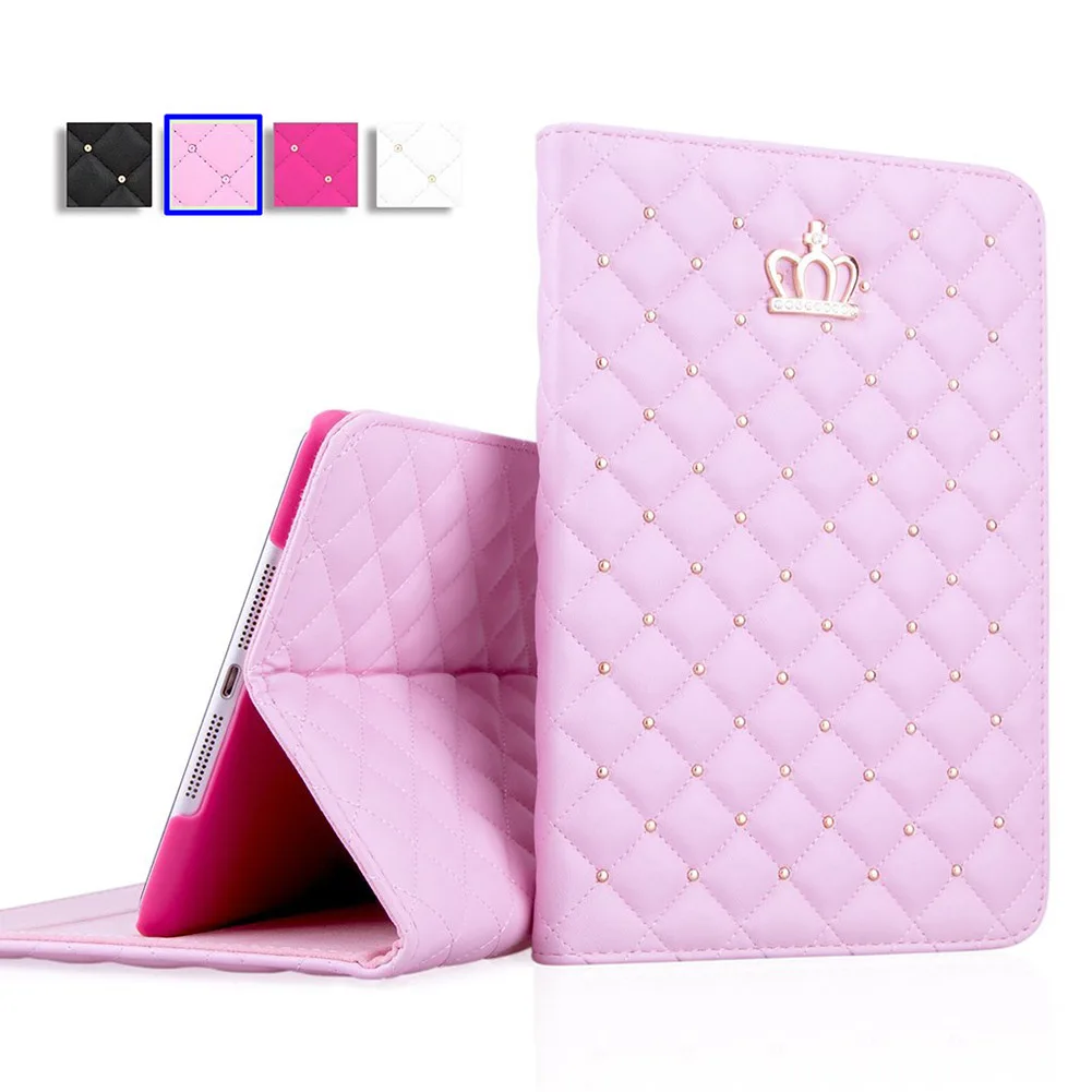 

Diamond Crown Leather Case With Auto Wake/Sleep Function Fold Solid Color For Mini4 Protective Cover XXM