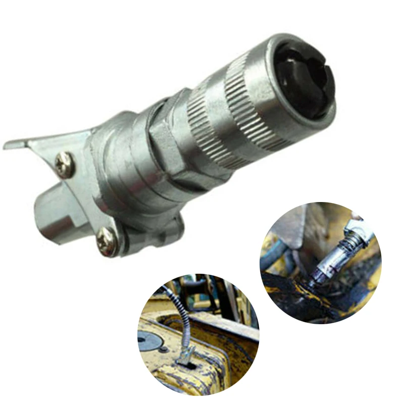 

SAE Metric Grease Coupler Gun Quick Release 1/8" NPT Silver Lock Pliers Greases Adapter Lubrication Locks Zerk Auto Accessories
