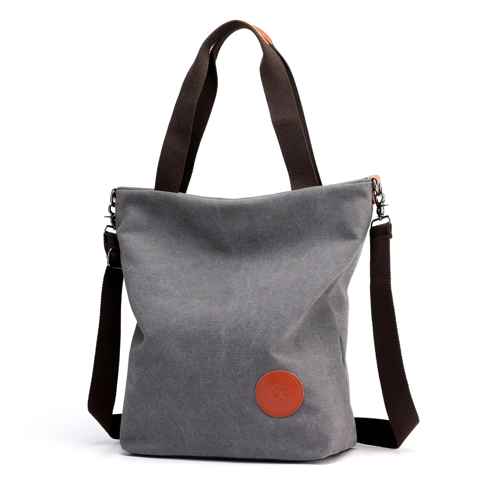 Mujer Bolsa De Lona Con Cierre Para Mujer Para La Escuela Y Los Vi