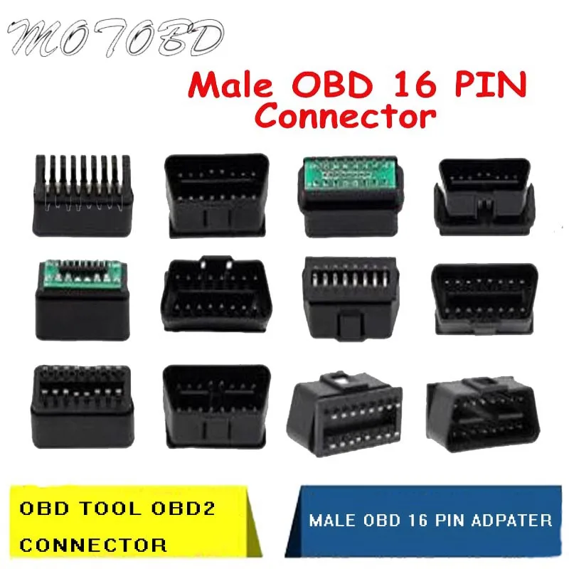 Высокое качество Универсальный 16Pin 16 Pin EOBD2 OBDii OBD II OBD2 J1962 разъем RCA штекер Адаптер