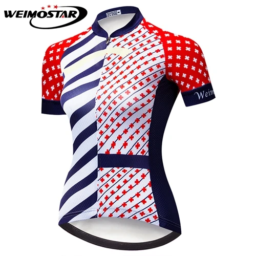 Weimostar Cycling Jersey Women downhill jersey mtb Jersey Bicycle Short Sleeve Breathable Cycling Clothing Ropa Ciclismo - Цвет: CD5810