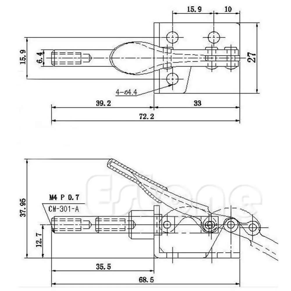 2 шт. ручной инструмент тумблер вертикальный зажим 301AM GH-301AMFreeshipping